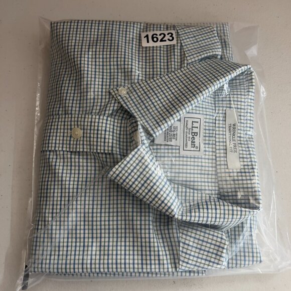 L.L. Bean Men’s Wrinkle-Free Short Sleeve Shirt Size 17.5 Reg - Picture 8 of 8